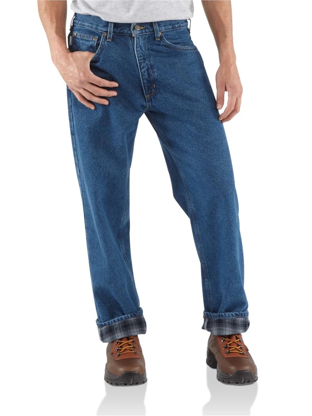 Carhartt B172 - Flannel Lined Straight Leg Relaxed Fit Jean | Darkstone